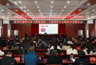 市城管局举办党的二十届四中全会精神宣讲报告会